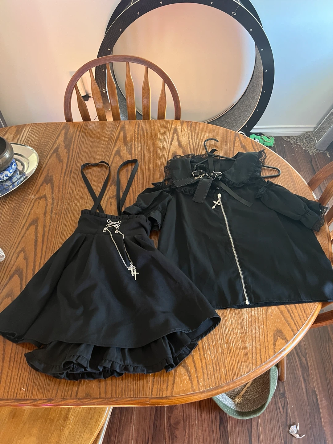 Black Gothic Lolita Dress Skirt and Top Set