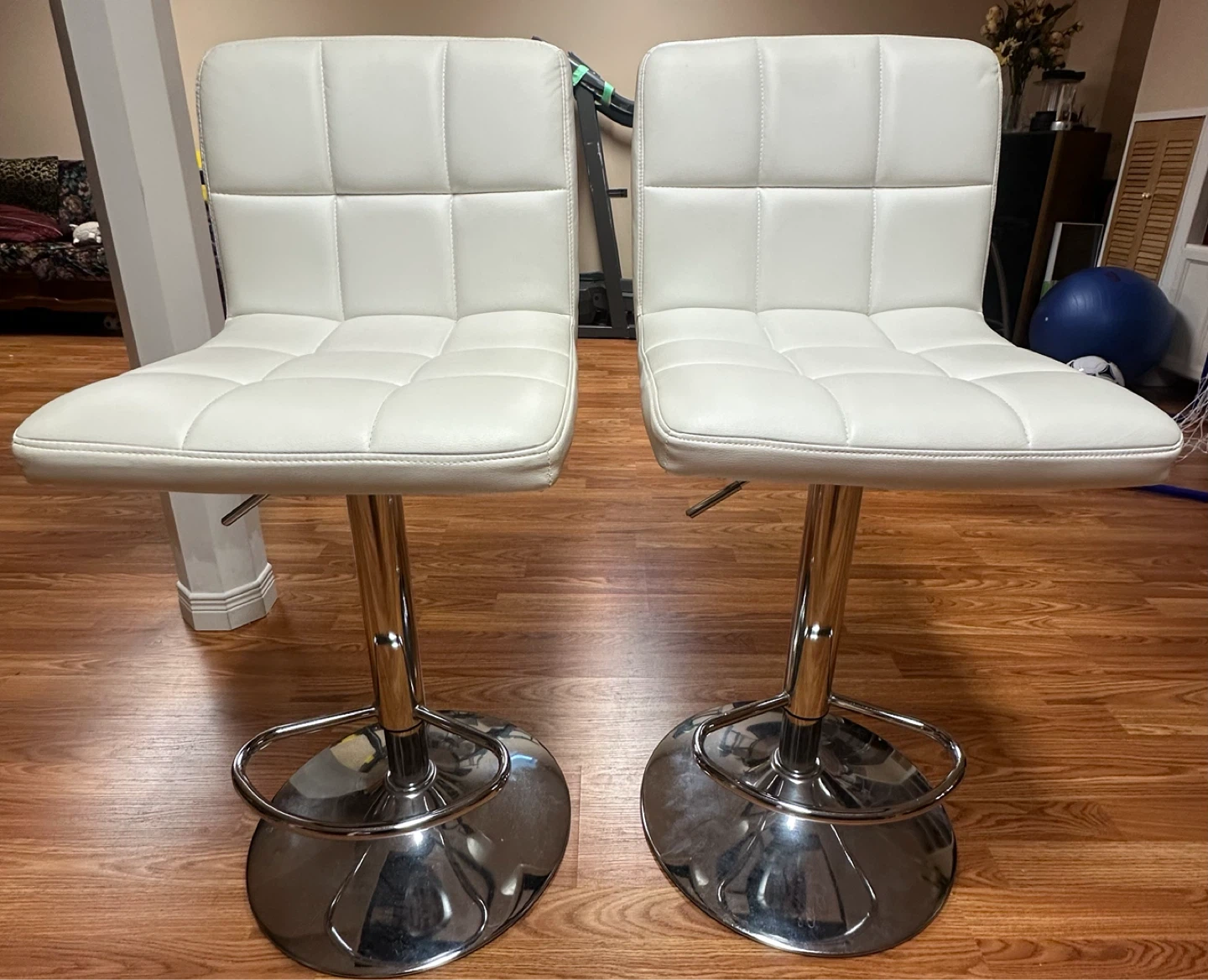 White Bar Stools - Set of 2