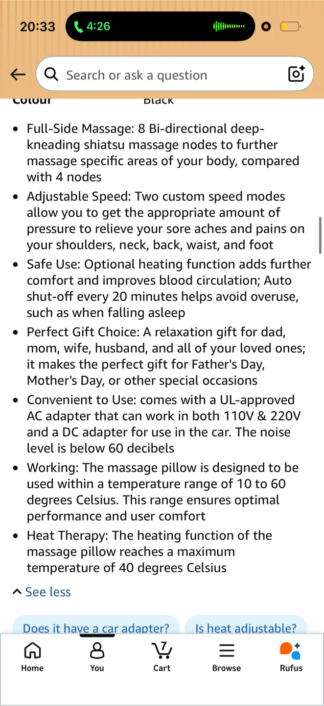 Back&Neck Massage Pillow - photo 3