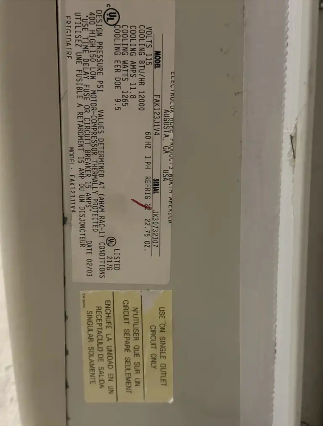 Frigidaire Gallery Window Air Conditioner - photo 2