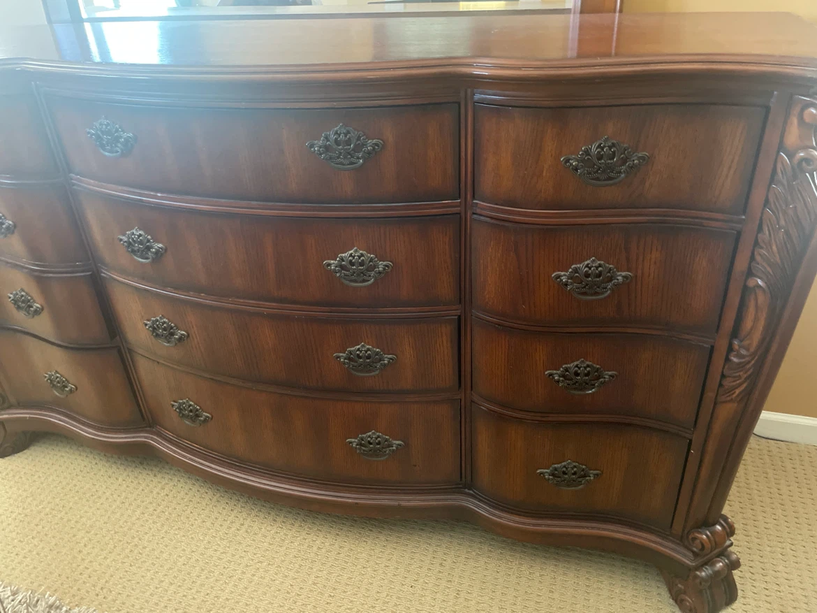 Wooden Dresser and Headboard Set - photo 4