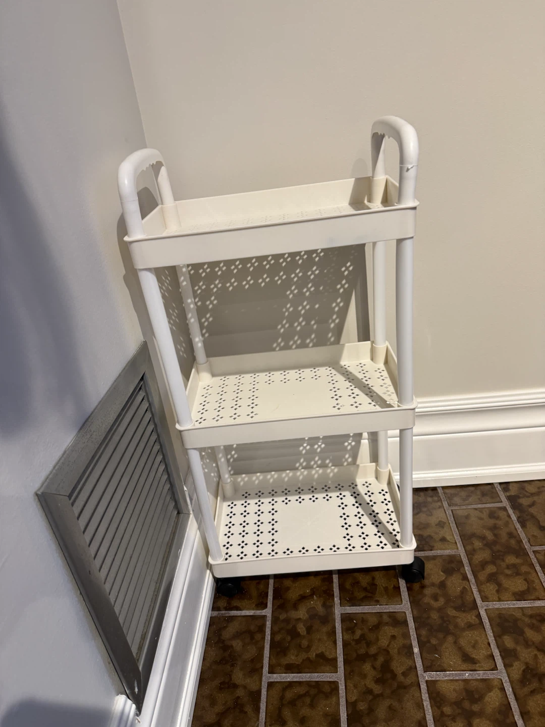 Cream 3-Tier Rolling Cart - photo 2