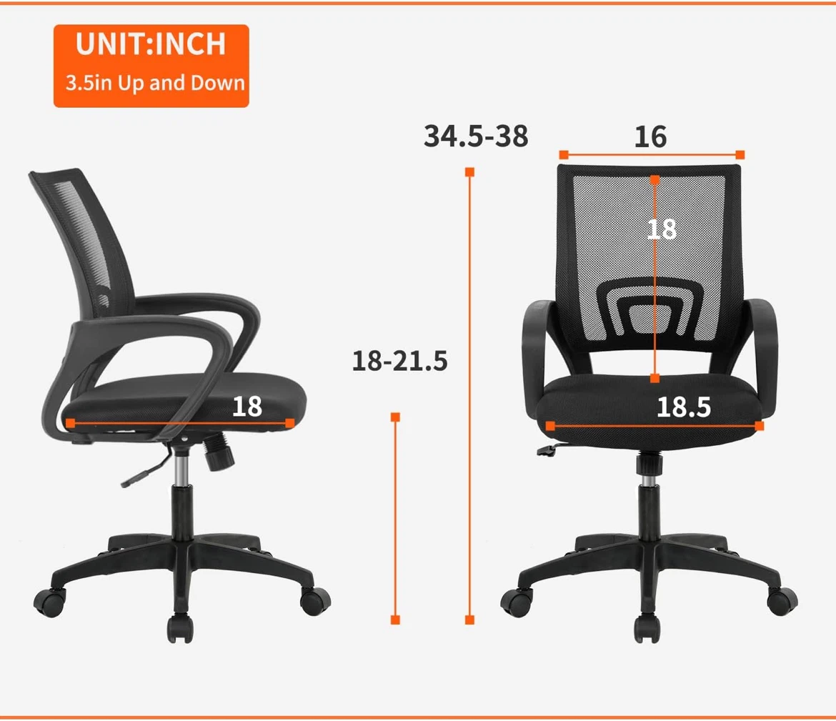 Black Mesh Office Chair - photo 4