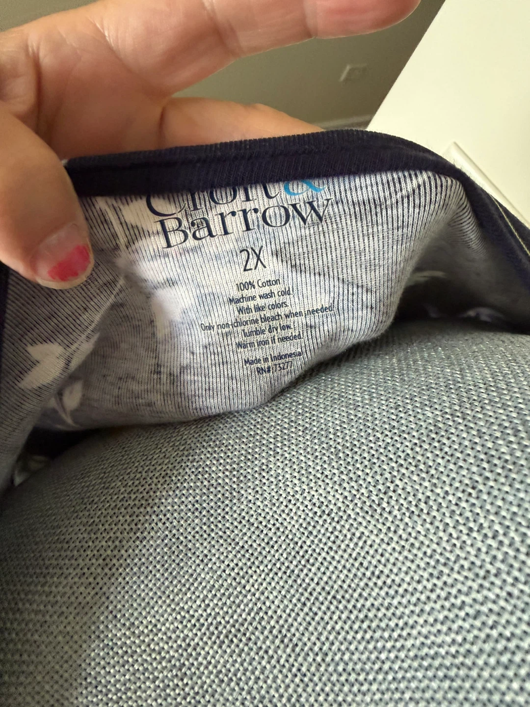 George & Barrow 2X Blue Bird Print & Pink V-Neck Tops Bundle - photo 4