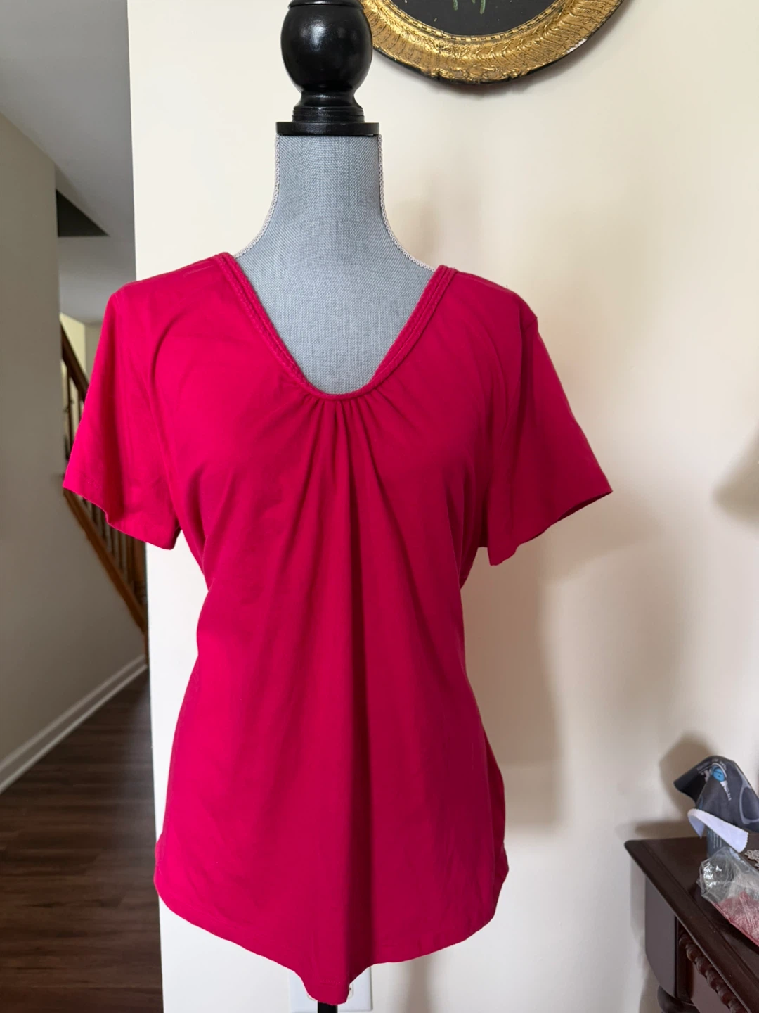 George & Barrow 2X Blue Bird Print & Pink V-Neck Tops Bundle - photo 5