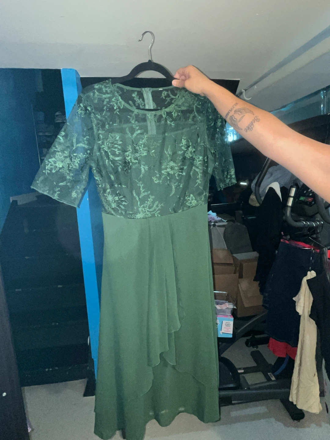 Women's Green Lace Dress Size S - photo 3
