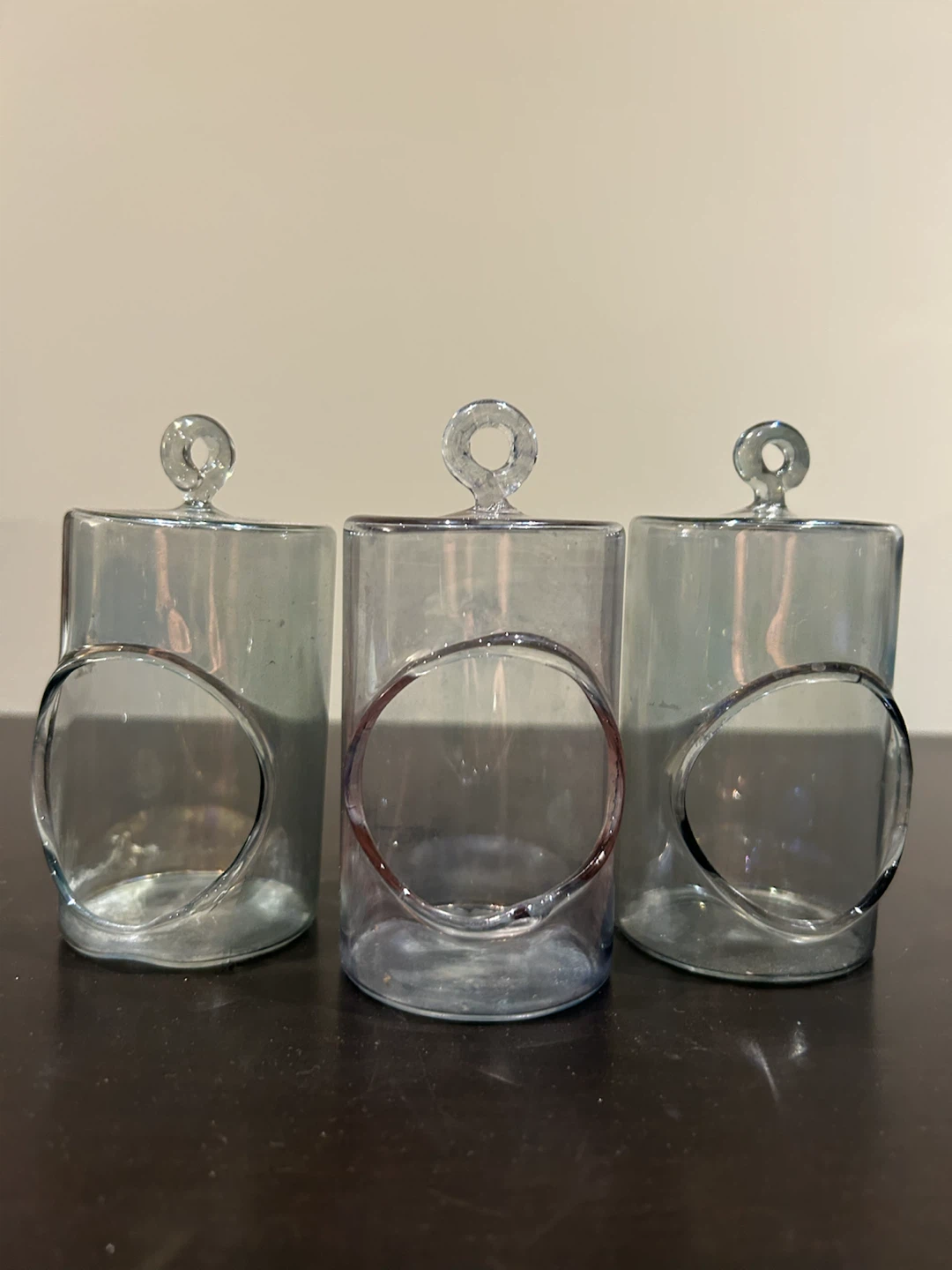 Set of 3 Glass Hanging Vases - photo 2