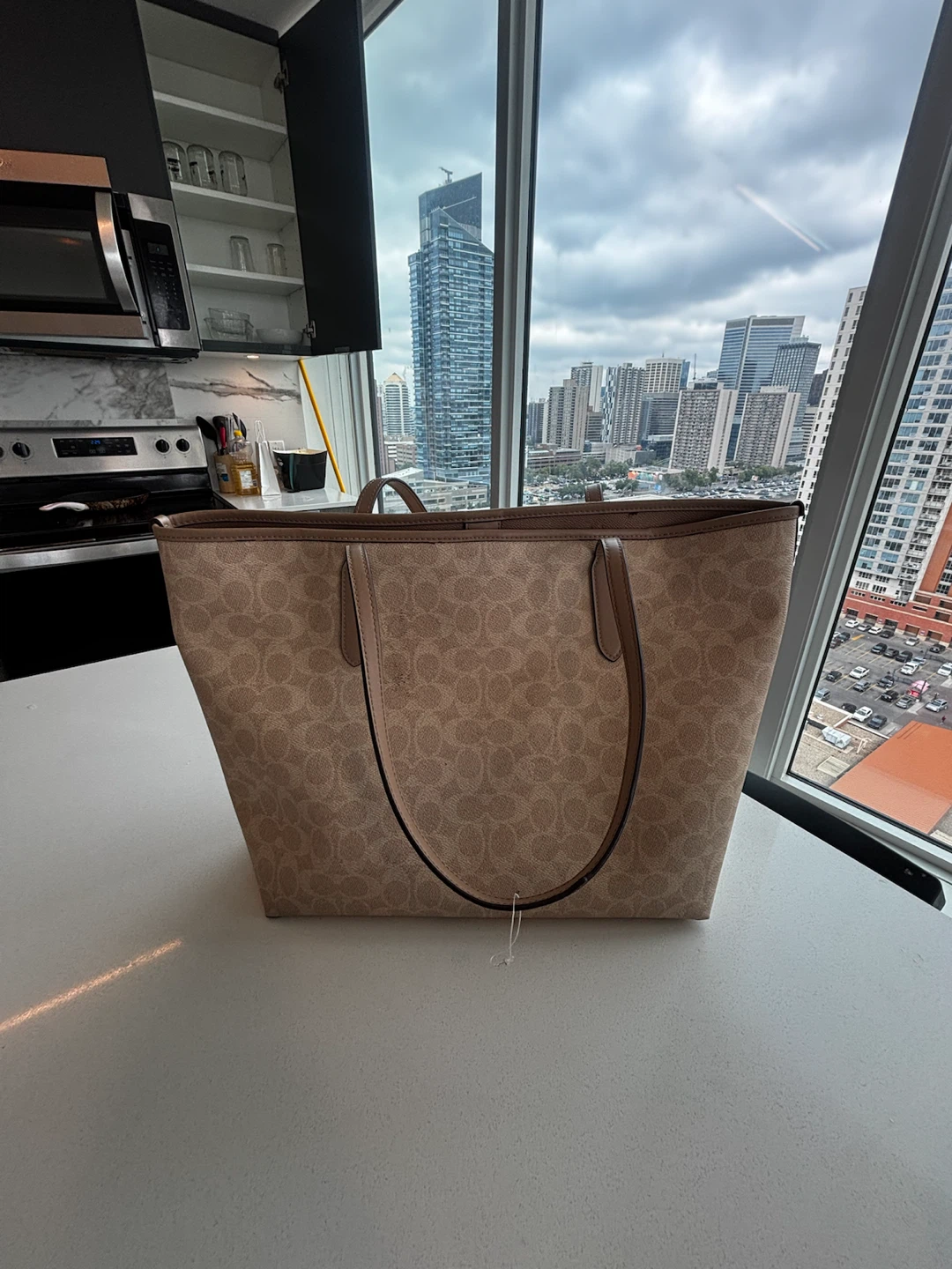 Coach City Tote Signature Canvas Beige/Tan – Authentic - photo 2