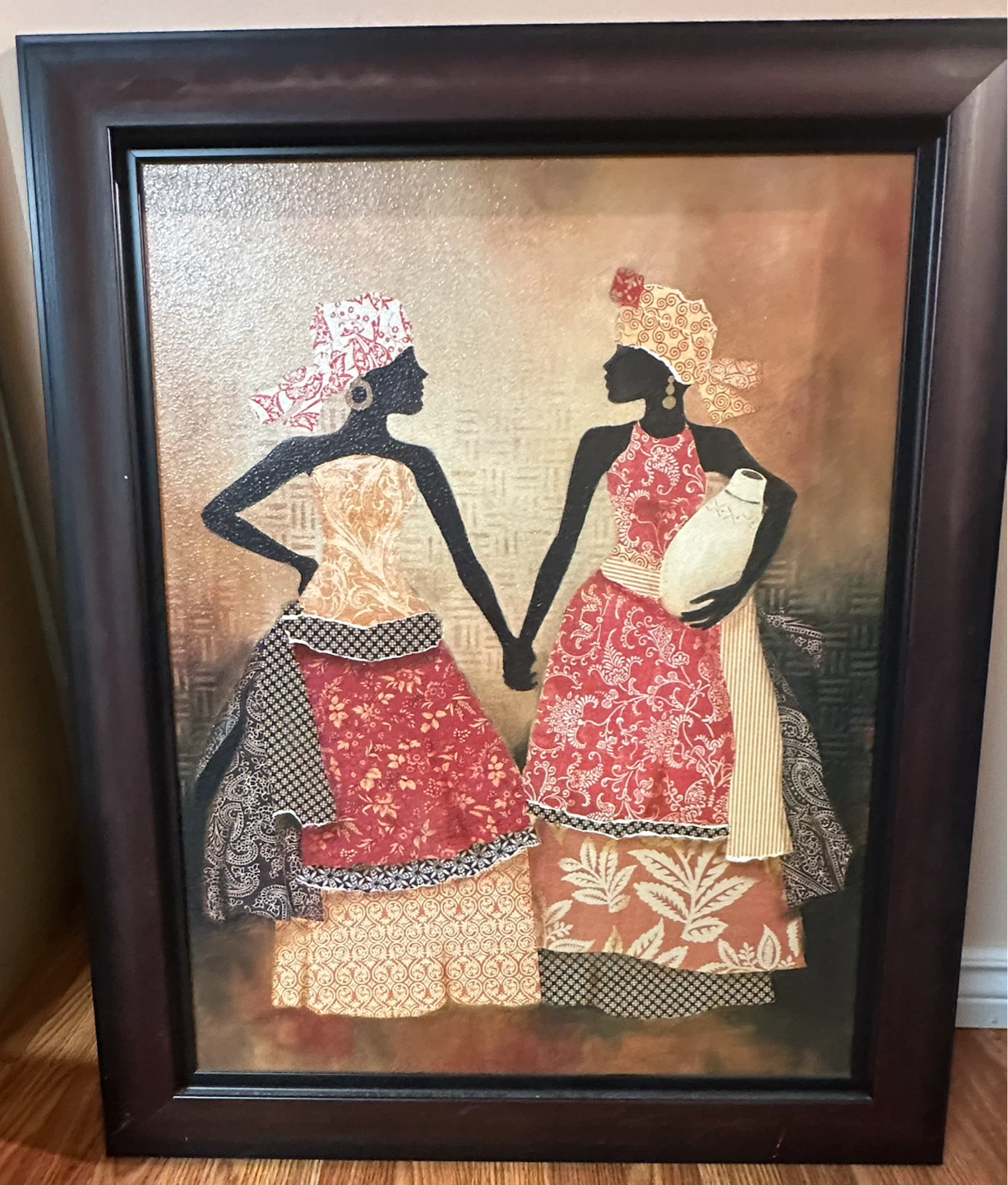 Framed Wall Art Two Women with Jug