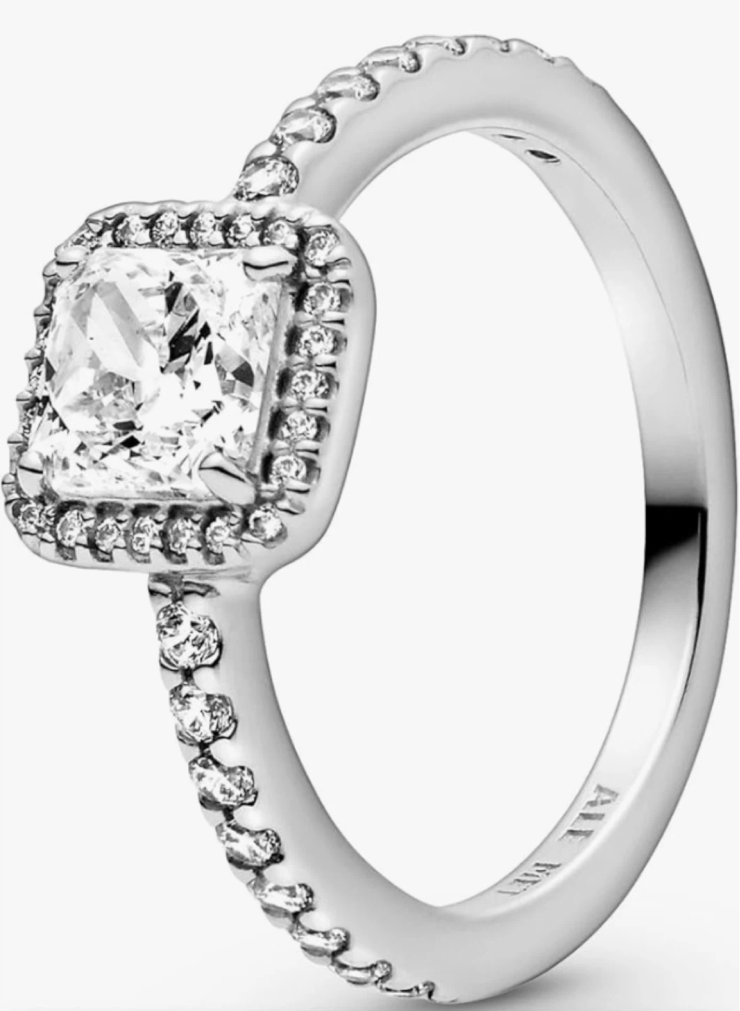 PANDORA Square Sparkle Halo Ring - Sterling Silver - photo 5