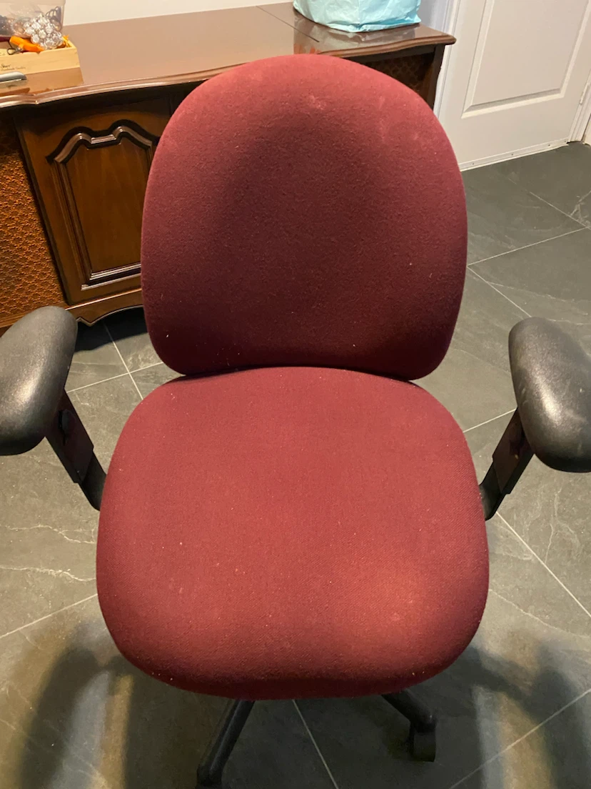 Maroon Office Chair with Arms - photo 2