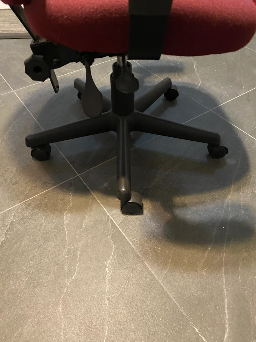 Maroon Office Chair with Arms - photo 3