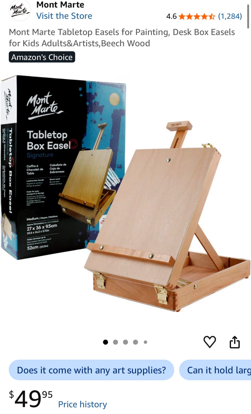 Mont Marte Tabletop Box Easel - Medium