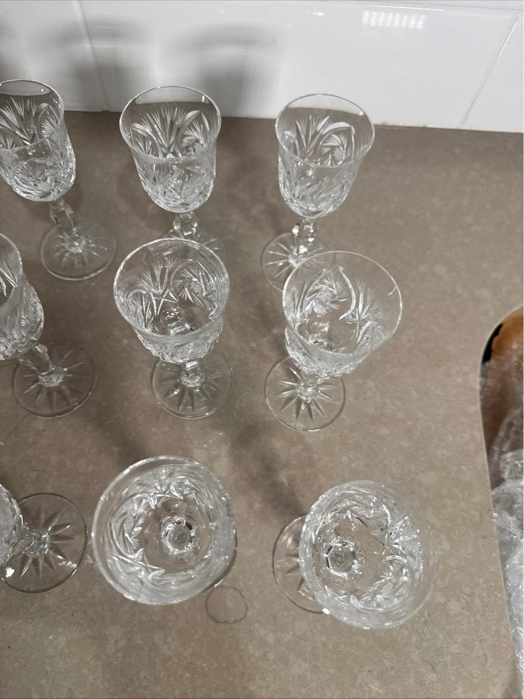 Vintage Crystal Wine Glasses Set - photo 3