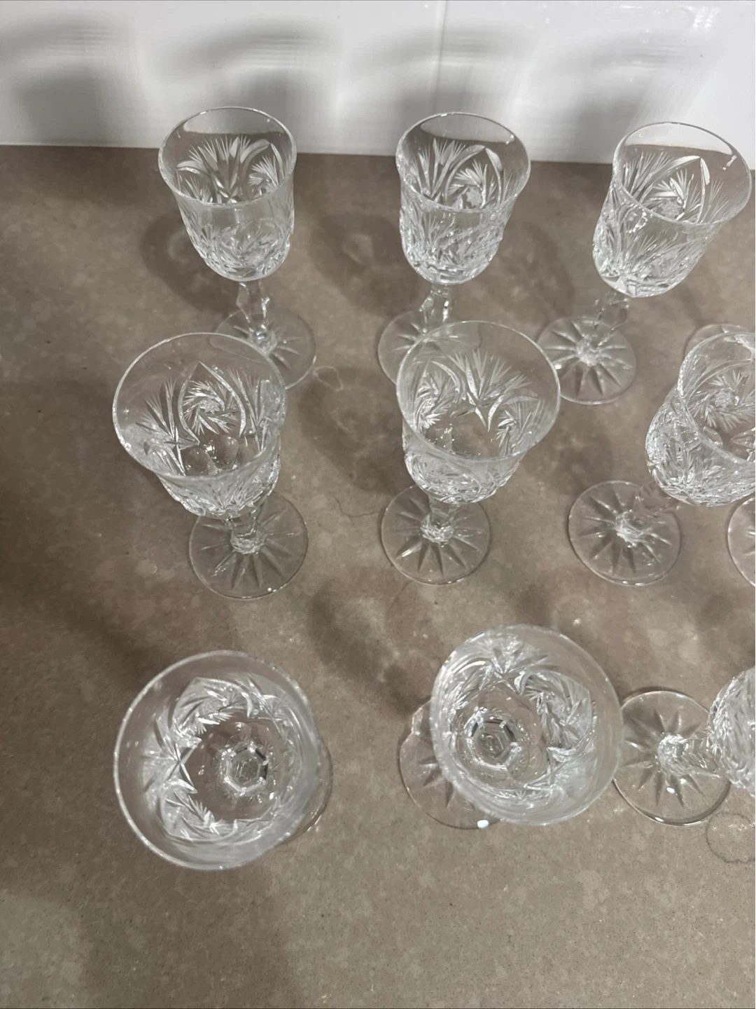 Vintage Crystal Wine Glasses Set - photo 2