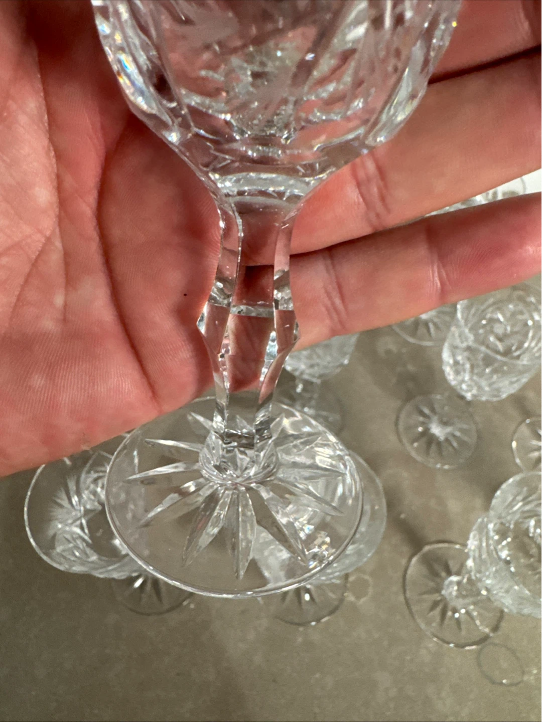 Vintage Crystal Wine Glasses Set - photo 5