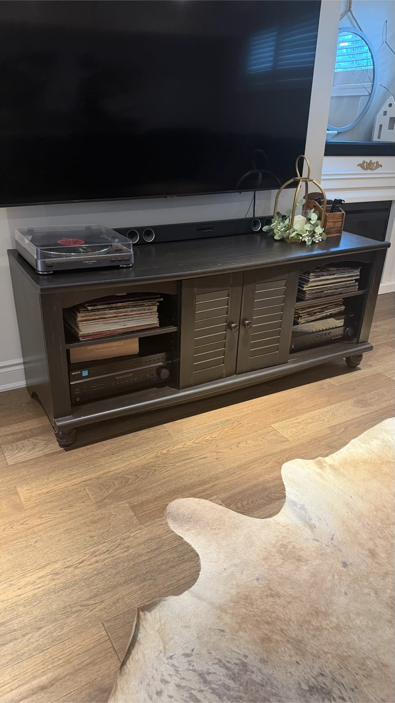 Dark Wood TV Stand Media Console