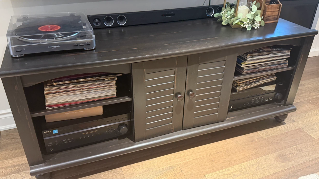 Dark Wood TV Stand Media Console - photo 2