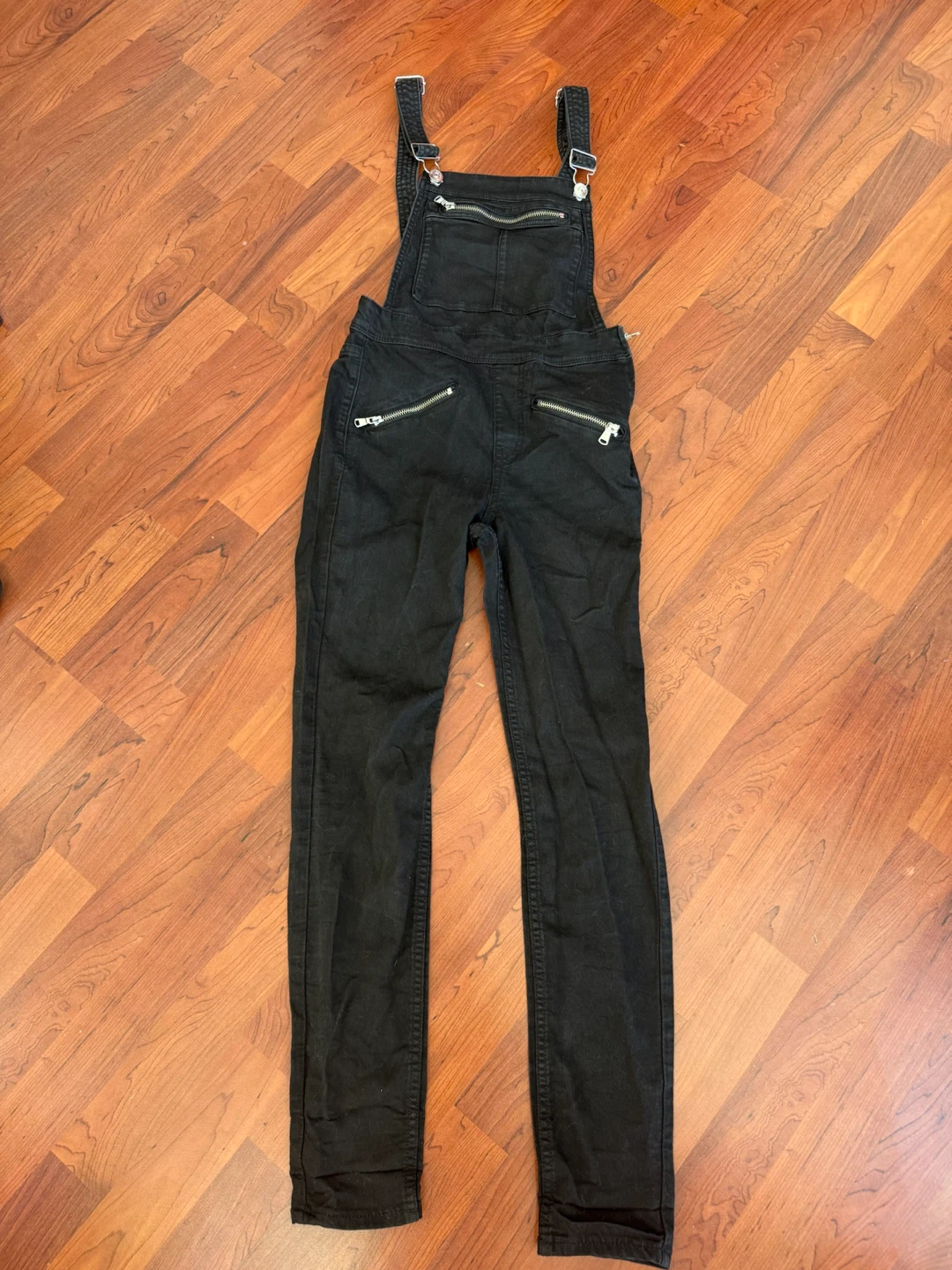 H&M Black Cargo-Style Overalls — US 2