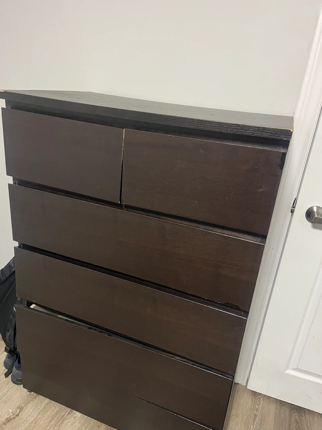 Dark Brown Dresser with 6 Drawers - photo 3