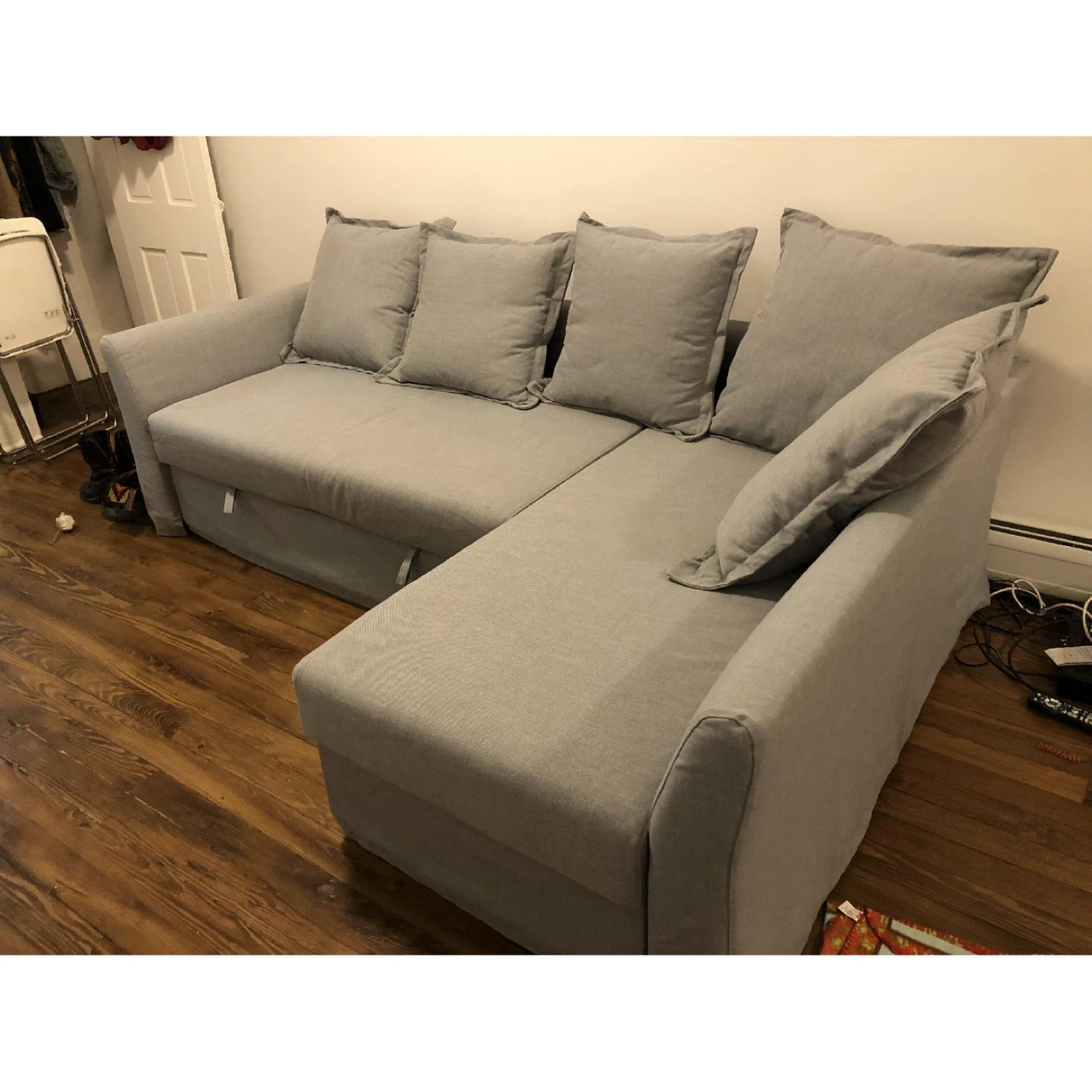 Free delivery IKEA HOLMSUND Corner Sofa-bed,blue