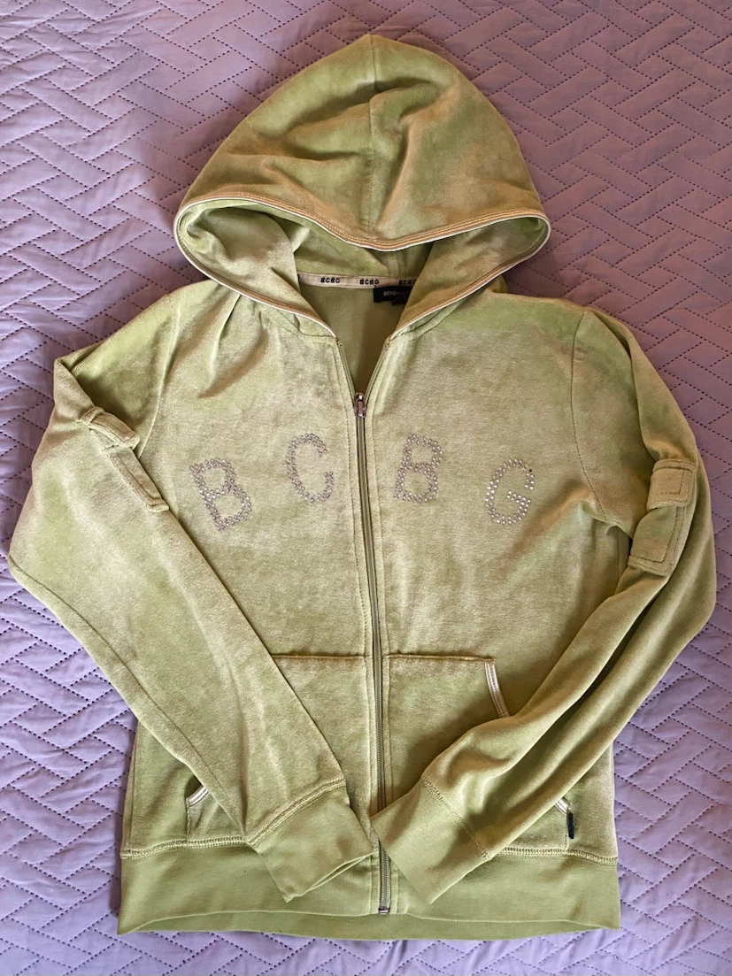 BCBG velvet zip-up hoodie - XS/S - photo 3