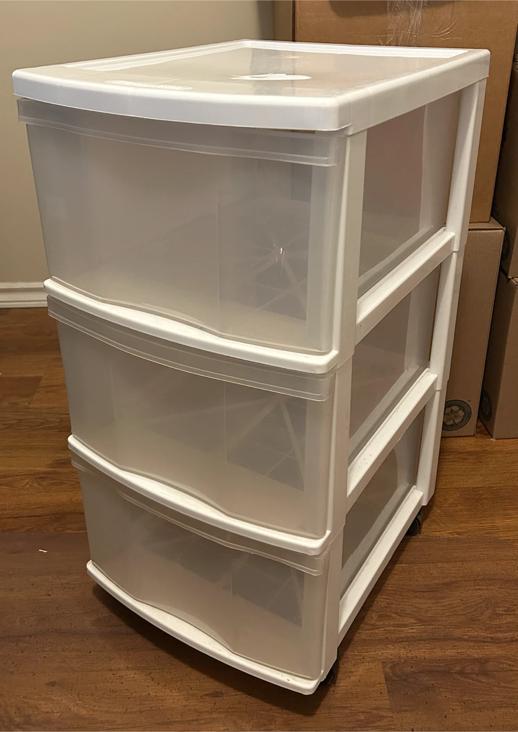 Plastic 3-drawer storage tower