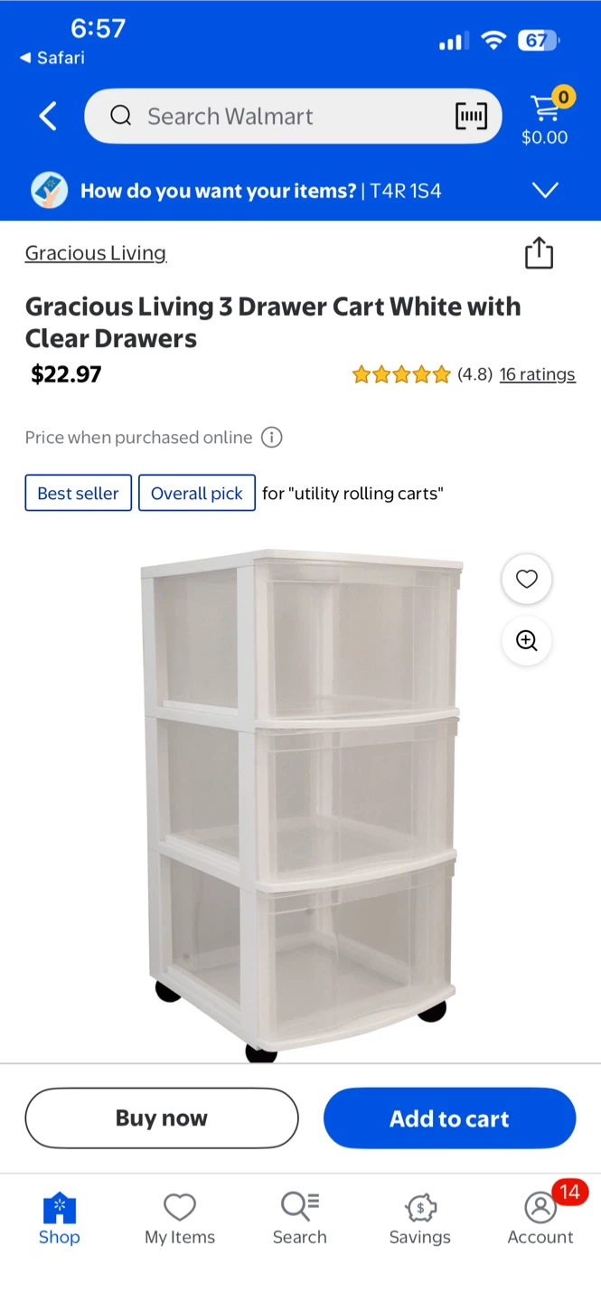 Plastic 3-drawer storage tower - photo 3