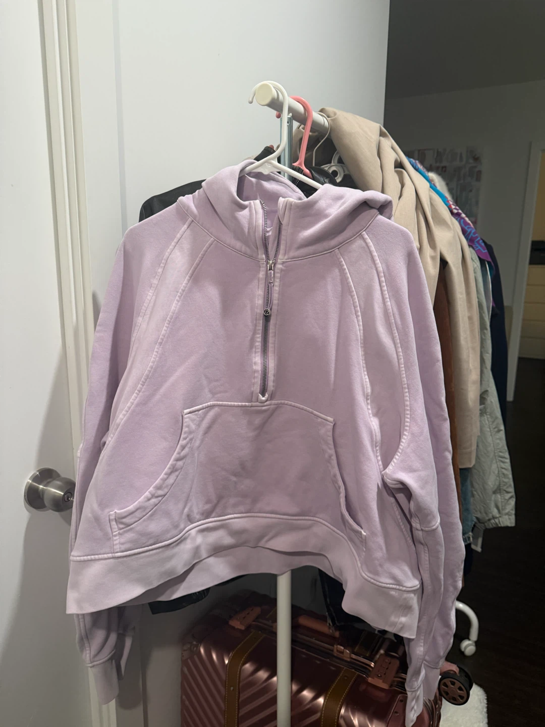 Lululemon Lavender Half-Zip Scuba Hoodie