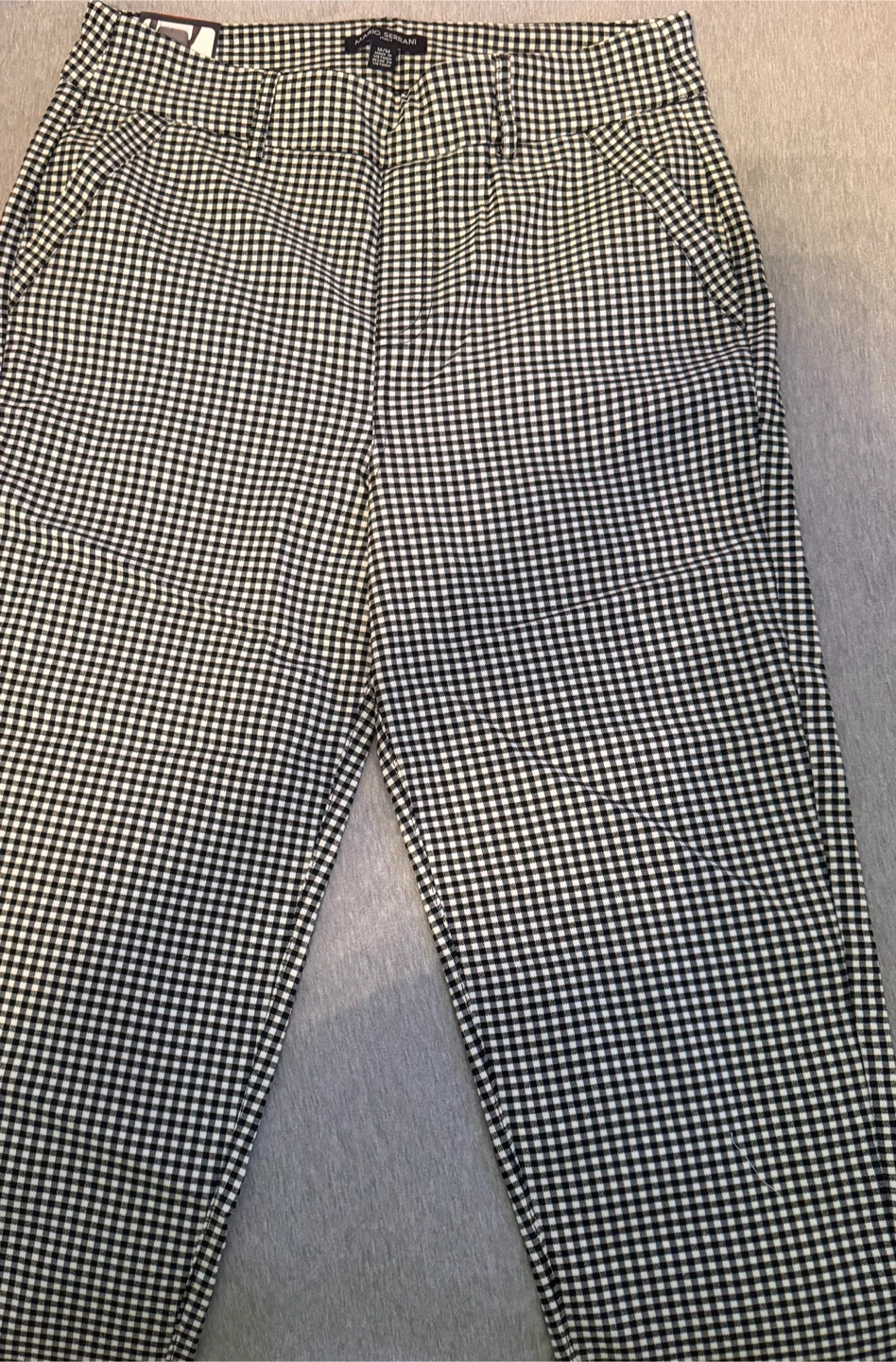 Mario Surrani Gingham Pants - Size Medium