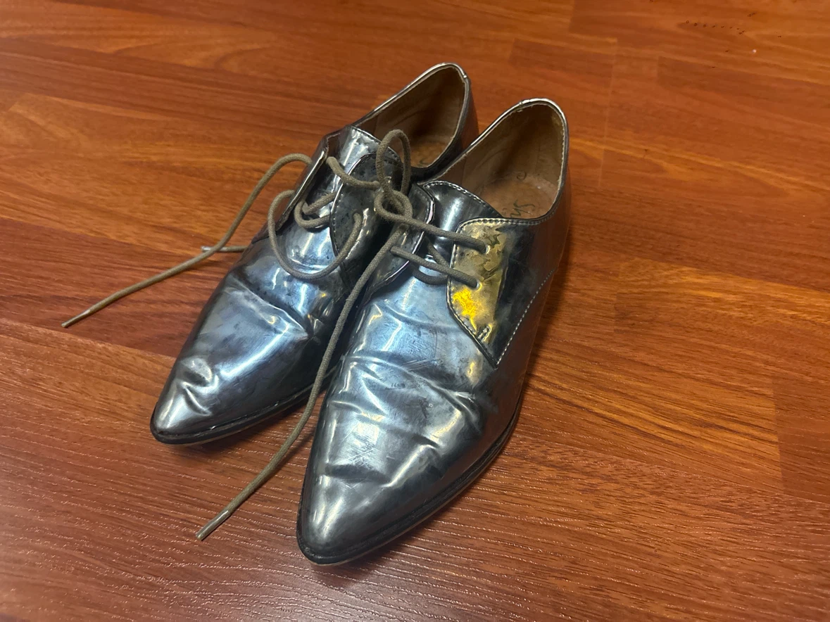 Shellys London Metallic Oxford Shoes
