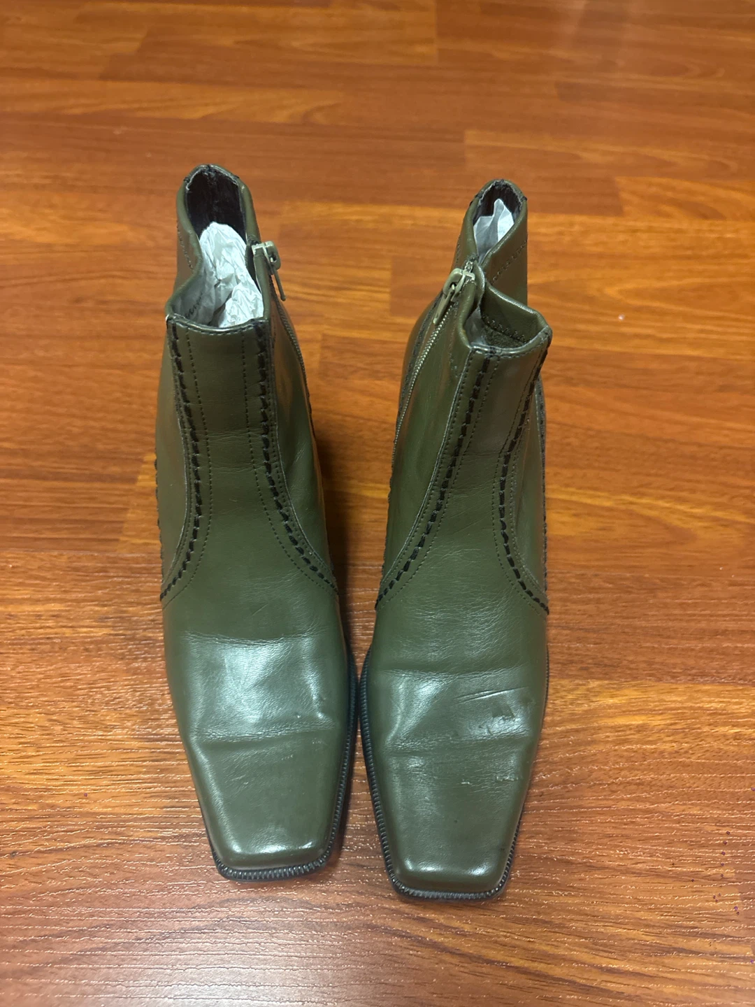 Green Heeled Ankle Boots - photo 2