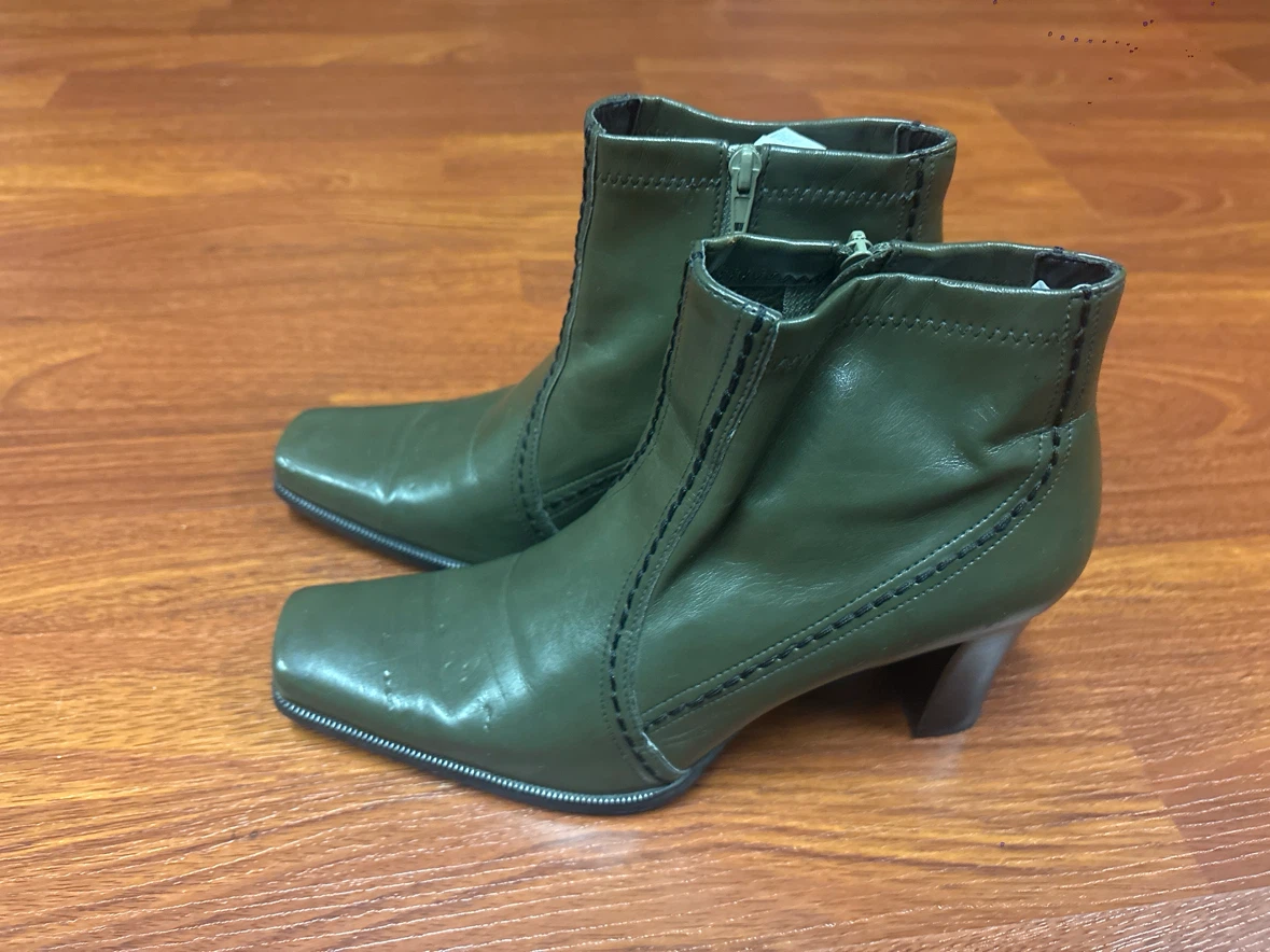 Green Heeled Ankle Boots - photo 3