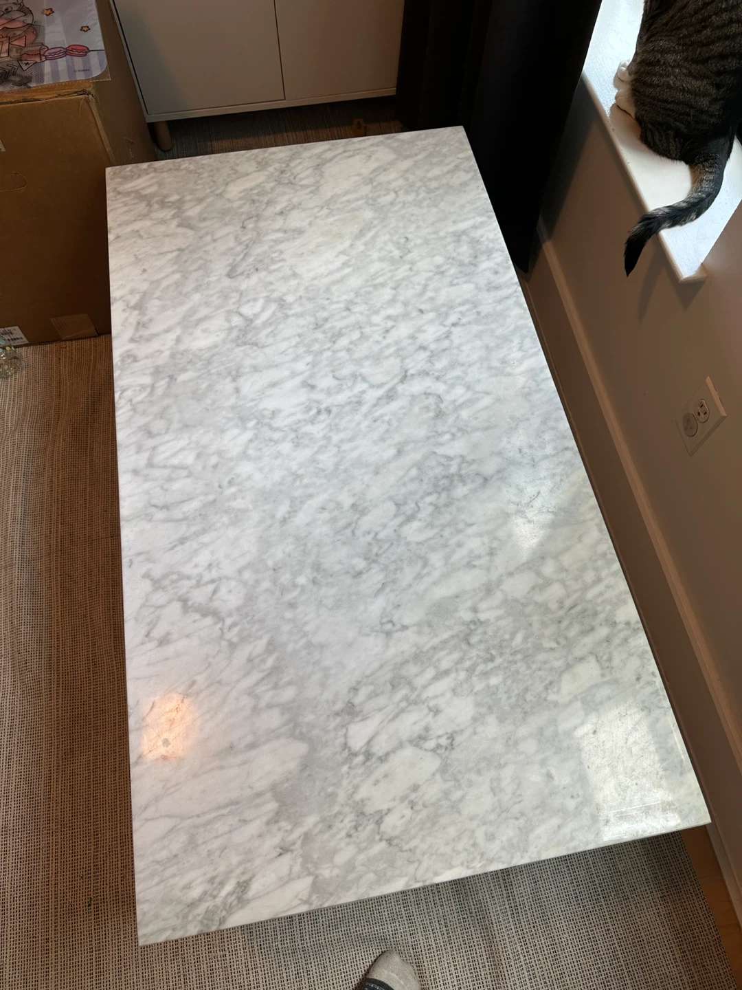 West Elm Marble Top Coffee Table