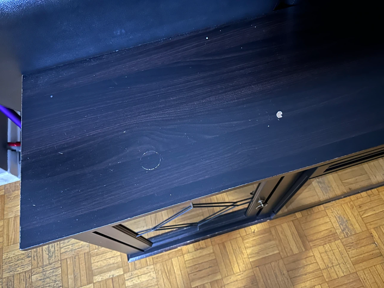 Dark Wood TV Stand with Electric Fireplace - photo 3