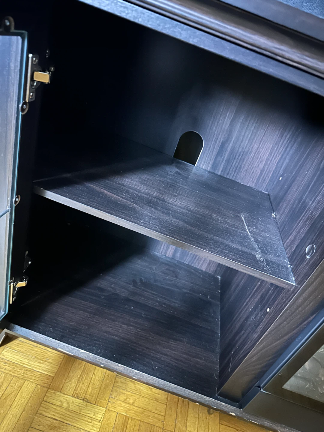 Dark Wood TV Stand with Electric Fireplace - photo 5