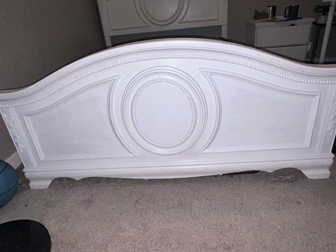 Pure White Elegant Full Bed Frame + Box Spring - photo 2