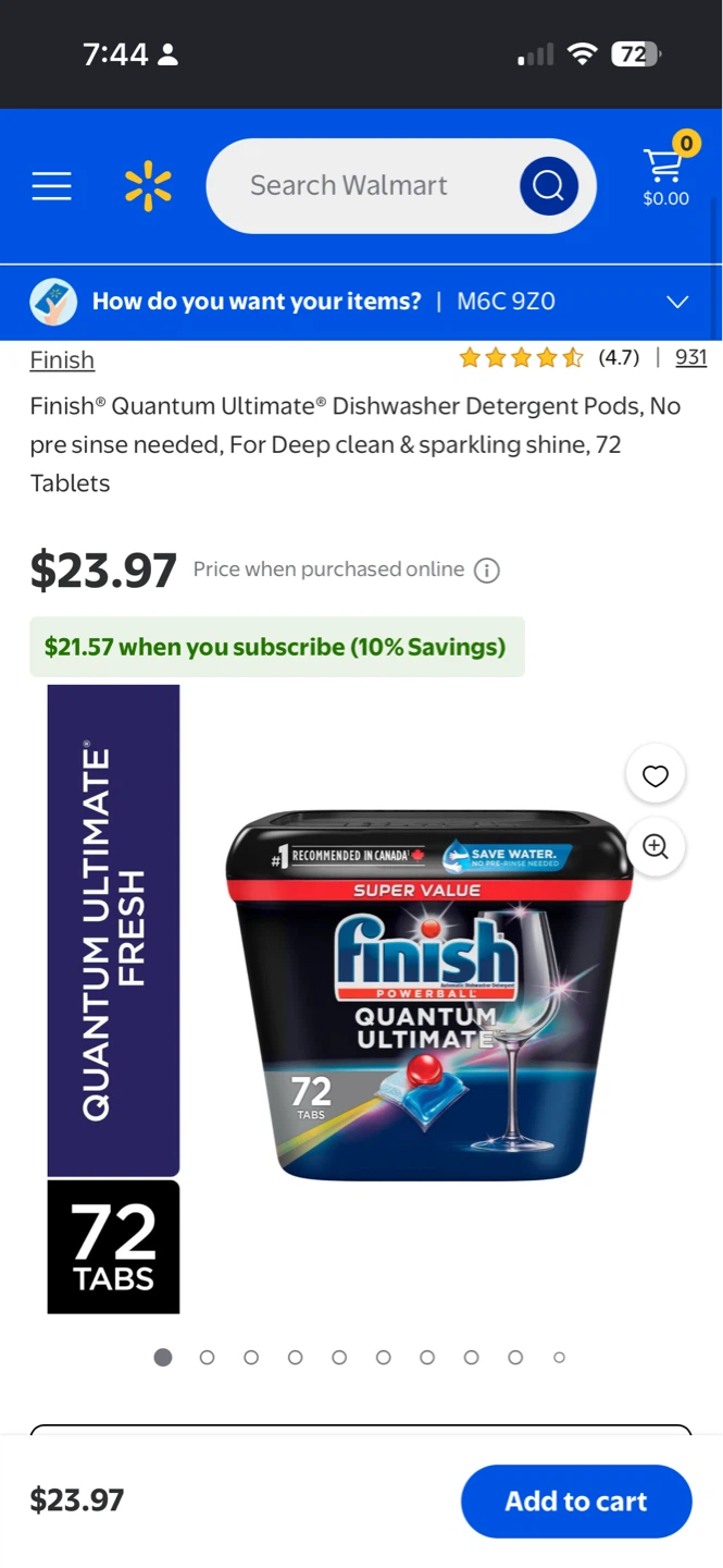 Finish Quantum Ultimate Dishwasher Detergent Tabs, 72 Count - photo 2