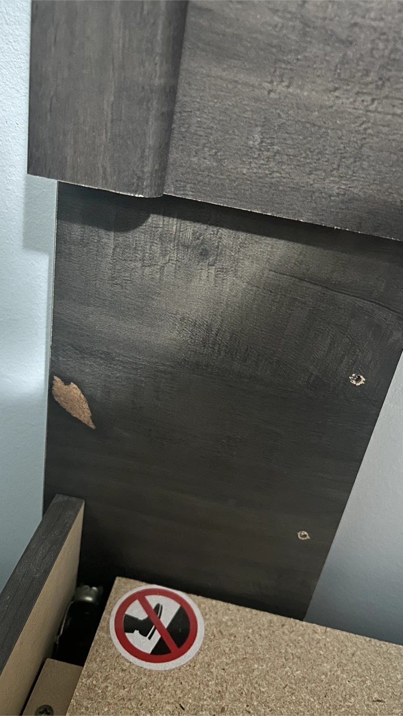 Dark Wood Queen Bed Frame with Storage Drawers - photo 3