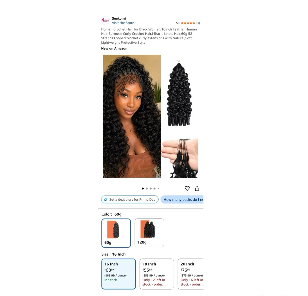 Brand new Human Crochet Hair for Black Women