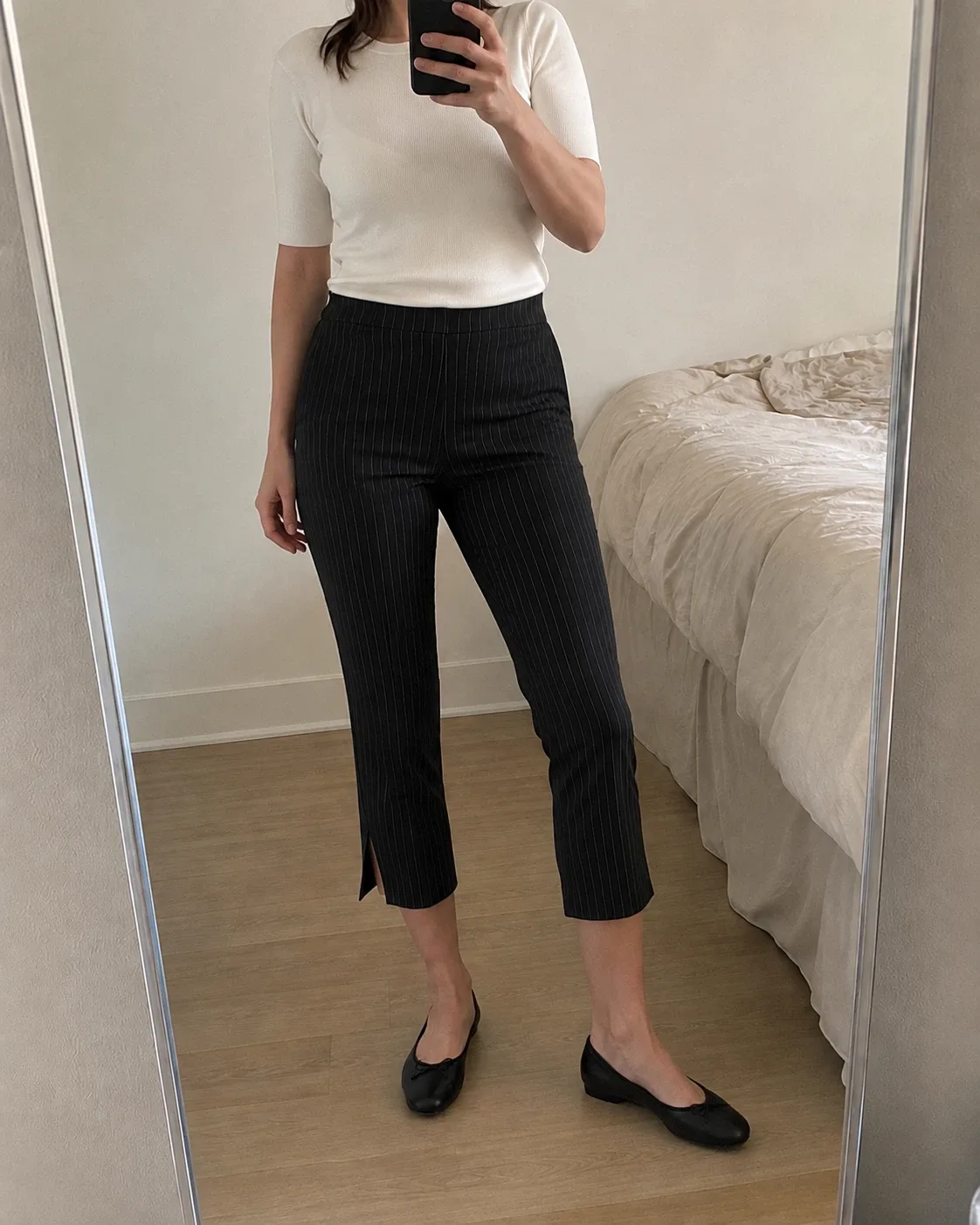 Zara Striped Cropped Pants