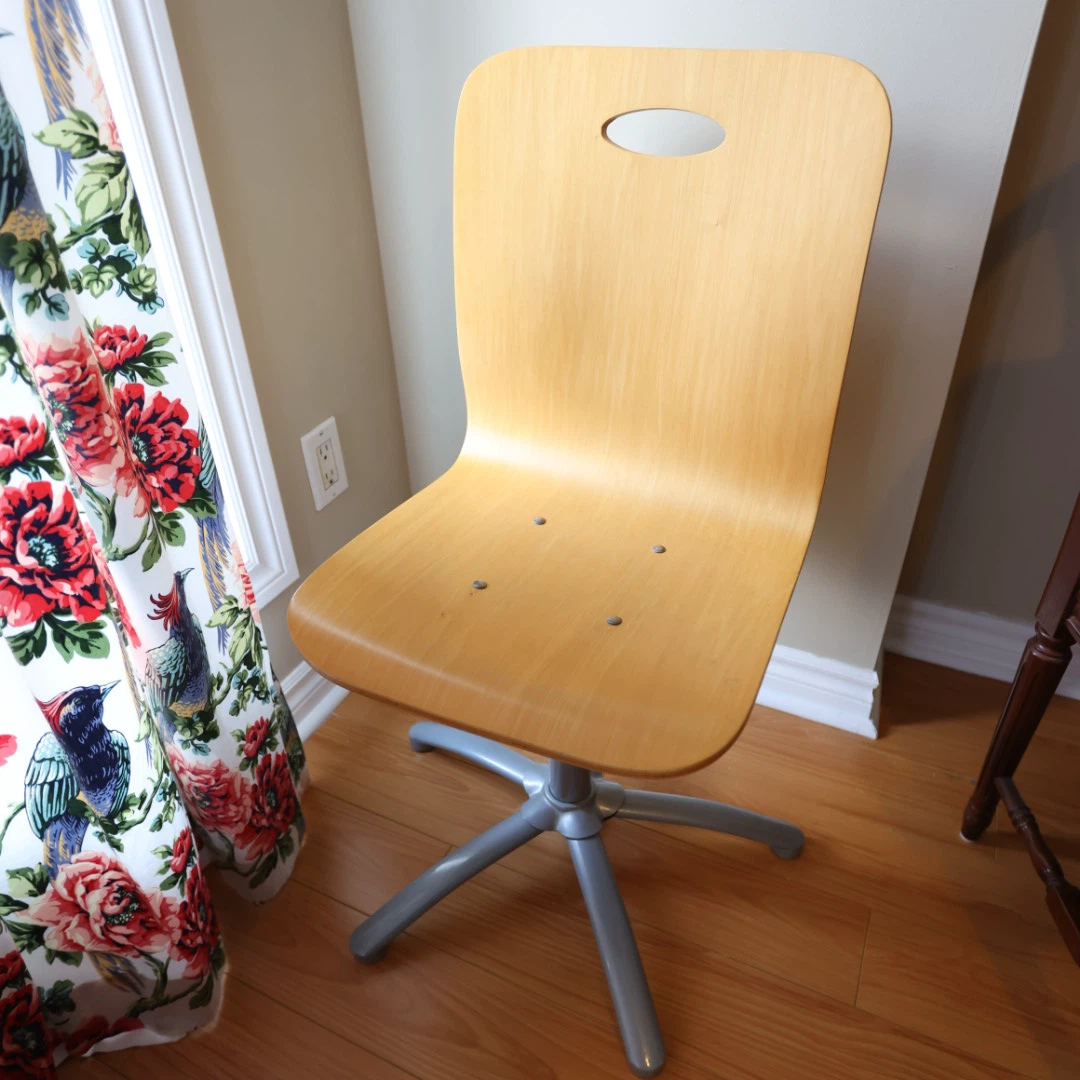 Wood Swivel Office Chair - photo 3