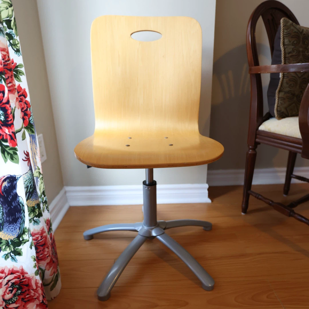 Wood Swivel Office Chair - photo 4
