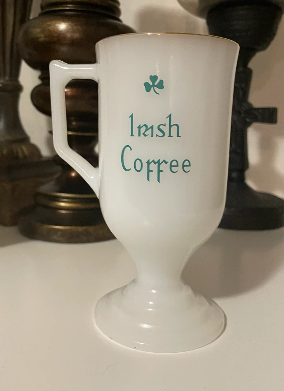 Irish Coffee Mug with Shamrocks