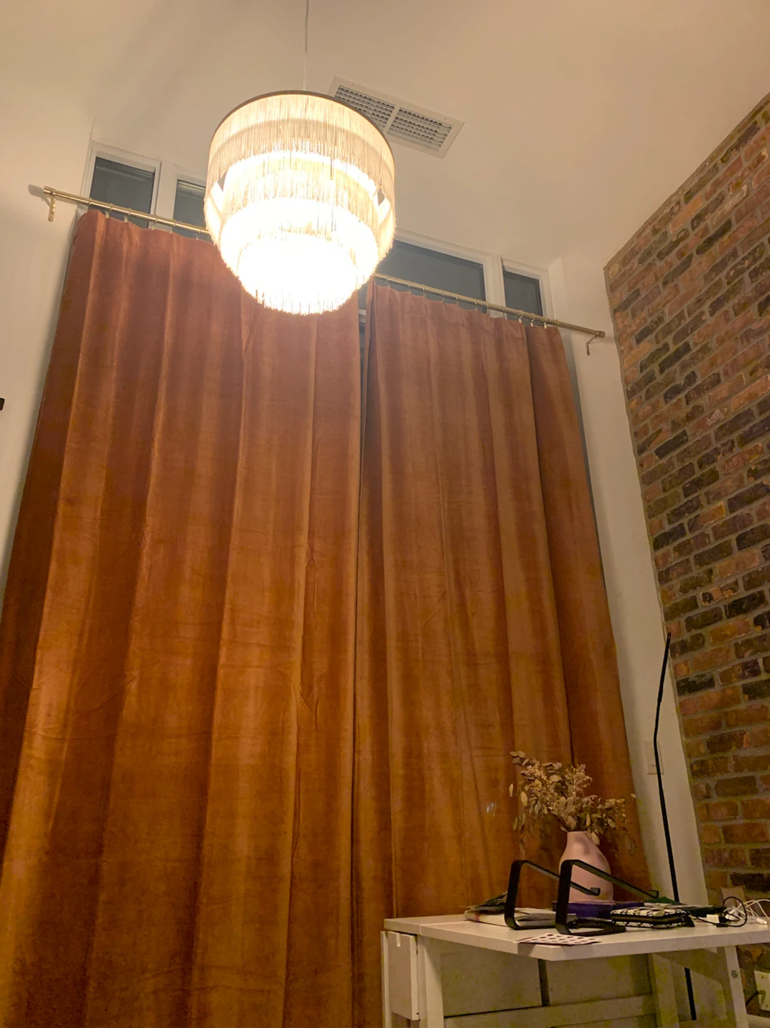 CB2 Organic Cotton Velvet Window Curtain Panels 48"X120"