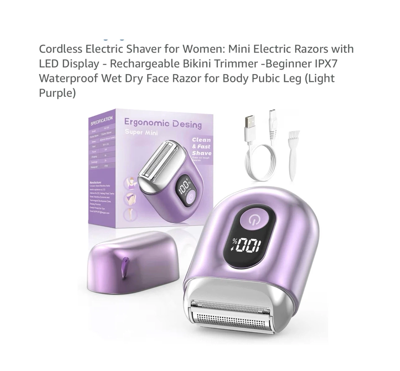 Brand new Cordless Electric Shaver for Women