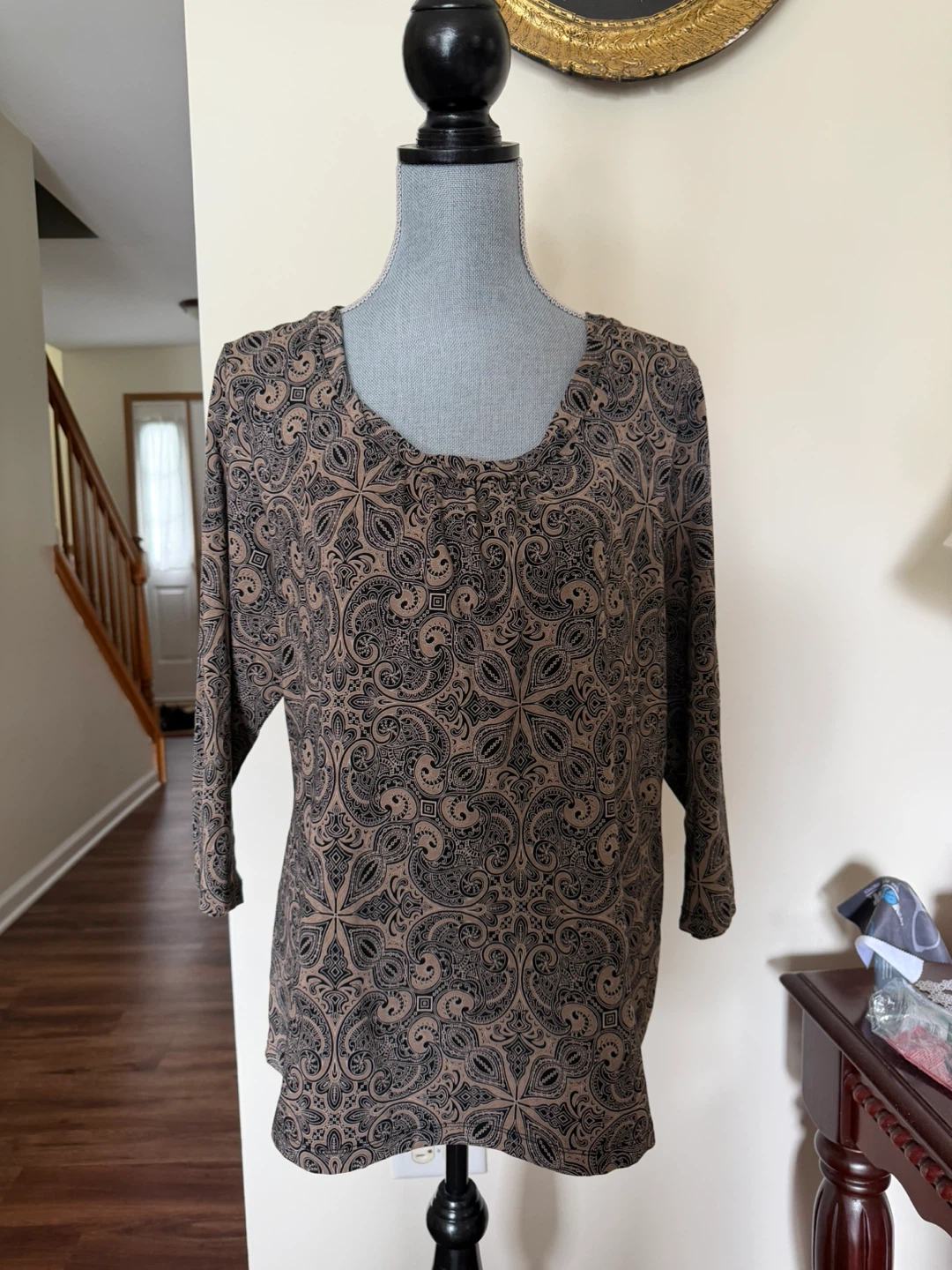 Women's Print Top size 1X