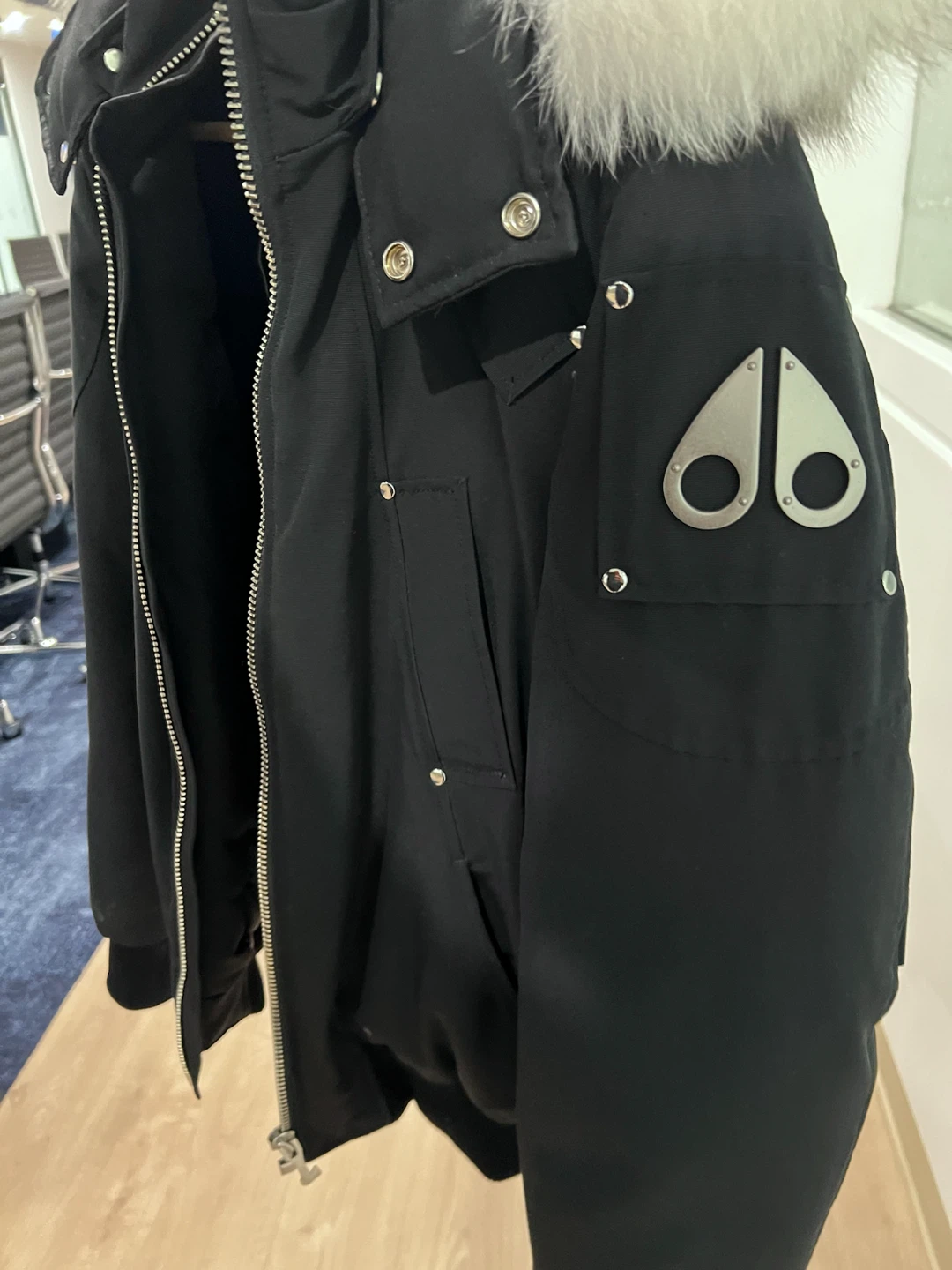 Moose Knuckles Black Bomber Jacket - photo 3