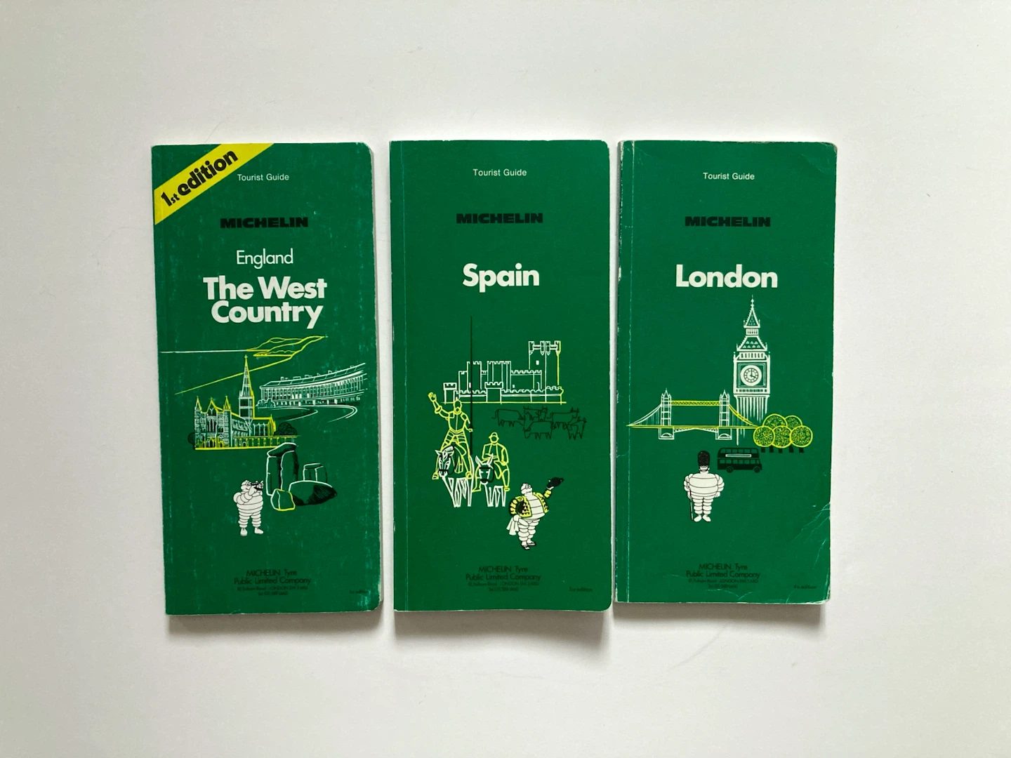1980s Vintage Michelin Tourist Green Guides - Lot of 3 - photo 2