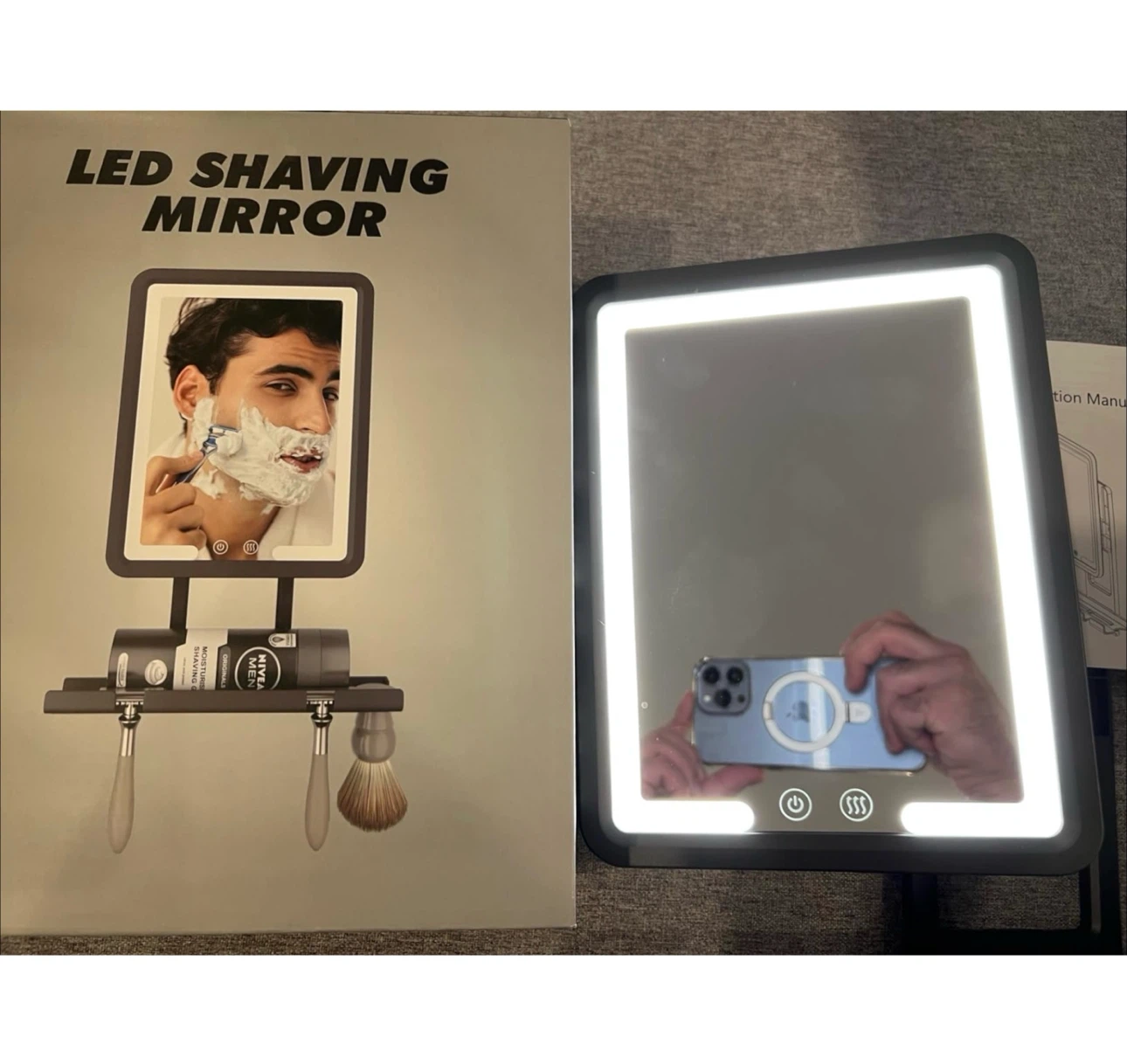Brand new 13.06"L x 7.13"W  LED Shower Mirror Fogless - photo 3